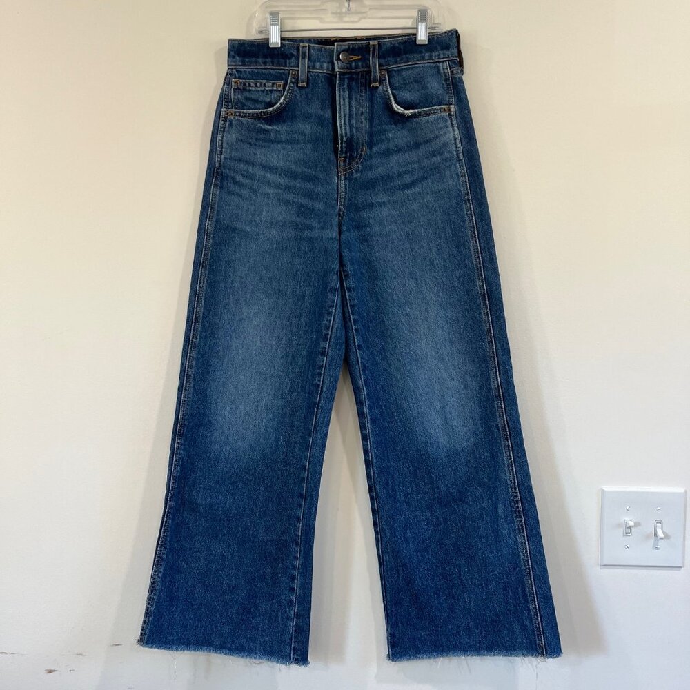 Veronica Beard Wide Leg High-Rise Wash Bandit Jeans Size 25